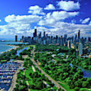 Aerial View Of Chicago, Illinois Art Print