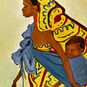 Mama Toto African Mother And Child Art Print