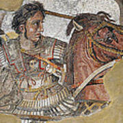 Alexander Mosaic. Battle Of Issus Mosaic. Detail Art Print