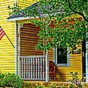 American Porch In Yellow Art Print