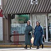 Amish Ladies Go Shopping Art Print