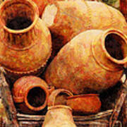 Amphorae On A Cart Art Print