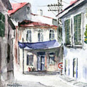 An Authentic Street In Urla - Izmir Art Print