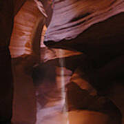 Antelope Canyon With Light Beam Art Print