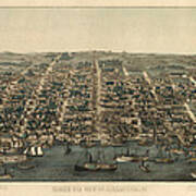 Antique Map Of Alexandria Virginia By Charles Magnus - 1863 Art Print
