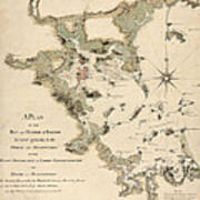 Antique Map Of Boston Harbor By Thomas Wheeler - Circa 1775 Art Print