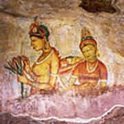 Apsaras. Sigiriya Cave Painting Art Print