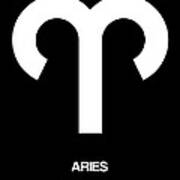 Aries Zodiac Sign White Art Print