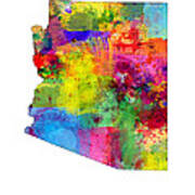 Arizona Map Art Print
