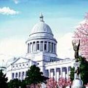Arkansas Capitol Blossoms Art Print