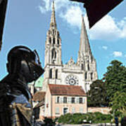 Armor And Chartres Cathedral Art Print