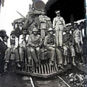 Army Obregonist Revolutionaries On Locomotive Northern Sonora #2 C.1915-2013 Art Print