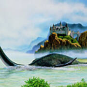 Artwork Of The Loch Ness Monster Art Print