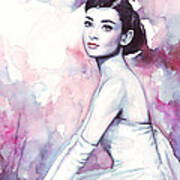 Audrey Hepburn Portrait #4 Art Print