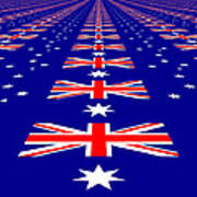 Australian Flag Perspective Art Print