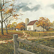 Autumn Barn Art Print