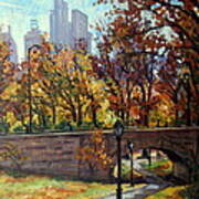 Autumn In Central Park Nyc. Art Print