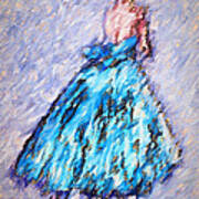 Ballerina In Blue Art Print