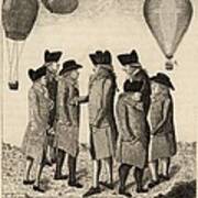 Balloonists Cartoon, 1785 Art Print