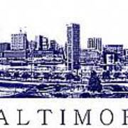 Baltimore Blueprint Art Print