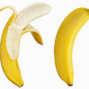 Bananas On White Art Print