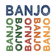 Banjo Cute Colorful Art Print
