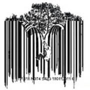 Barcode Graffiti Poster Print Unzip The Code Art Print