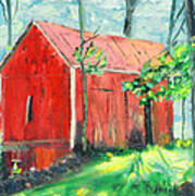 Barn At Walpack Art Print