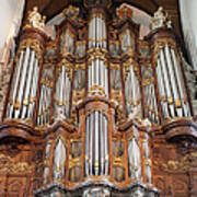 Baroque Grand Organ In Oude Kerk In Amsterdam Art Print