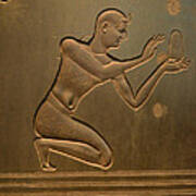 Basaltic  Slab Of Nectanebo  King Of Egypt Art Print