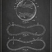 Baseball Patent Drawing From 1927 Art Print