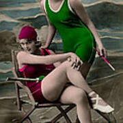 Bathing Beauties In Vintage Bathing Suits Art Print