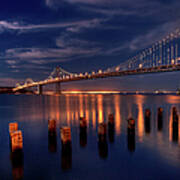 Bay Bridge Blue Hour Art Print