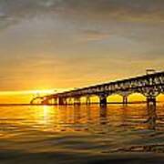 Bay Bridge Sunset Glow Art Print