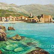 Bay Near Old Budva Art Print