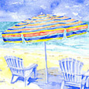 Beach Chairs Art Print