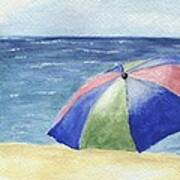 Beach Umbrella One Art Print