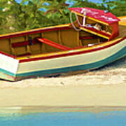Beached Fishing Boat Of The Caribbean Art Print