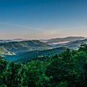 Beautiful Scenery From Crowders Mountain In North Carolina Art Print