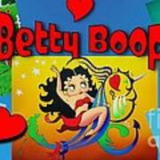 Betty Boop Fantasy Ride Art Print