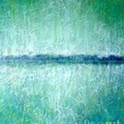 Between The Sea And Sky - Green Seascape Art Print