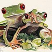 Bff Froggies Art Print