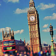 Big Ben And Commuter Traffic Art Print