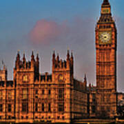 Big Ben And The Houses Of Parliament At Art Print