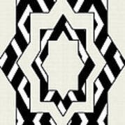 Black White Pattern Art Art Print