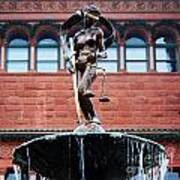 Blind Naked Justice Statue Bexar County Courthouse San Antonio Texas Square Format Art Print