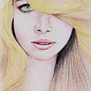 Blonde Hair Art Print