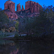 Blue Hour At Cathedral Rock Art Print