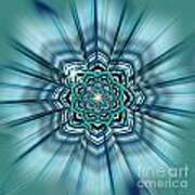 Blue Lotus Mandala Art Print