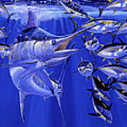 Blue Marlin Round Up Off0031 Art Print